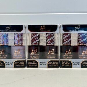 LDS Gel Nail Polish and Matching Regular Nail Polish Set of 3